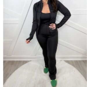 Chocolate brown Tapered Onesie with matching jacket